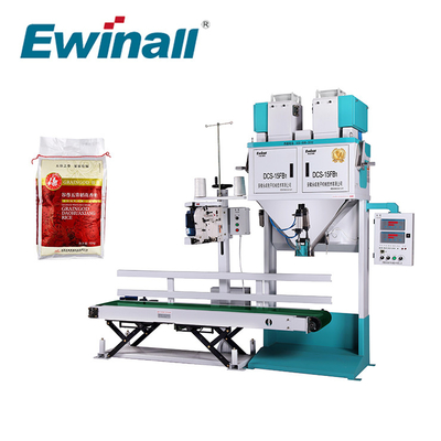 2.5 كجم - 15 كجم آلة تعبئة حبوب الأرز والسكر والحبوب DCS-15FB1 Ewinall