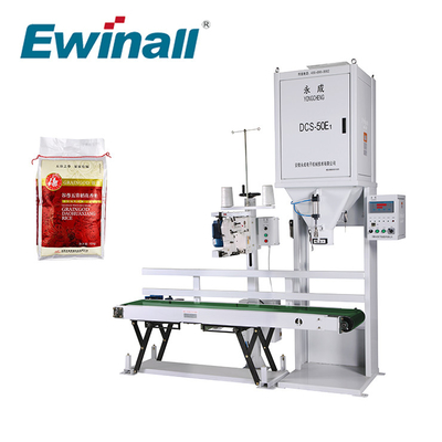 سهلة الاستخدام 25 كجم 50 كجم آلة تعبئة الأرز DCS-50E1 Ewinall