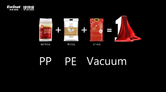 آلة تعبئة الدقيق الأوتوماتيكية بالكامل 12KW QESM PP Pouch Filling and Sealing