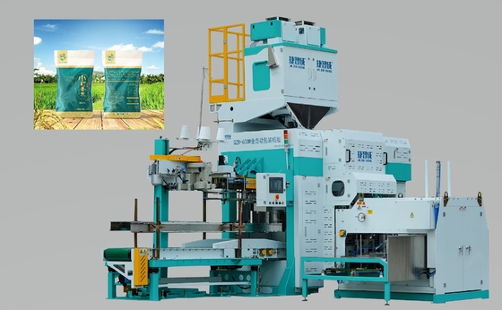 آلة تعبئة الأرز الأوتوماتيكية بالكامل 5.5KW 25kg إلى 50kg