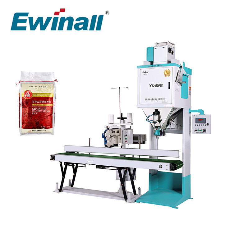 5 كجم - 50 كجم Ewinall التلقائي آلة تعبئة الأرز سهلة الاستخدام DCS-50FE1