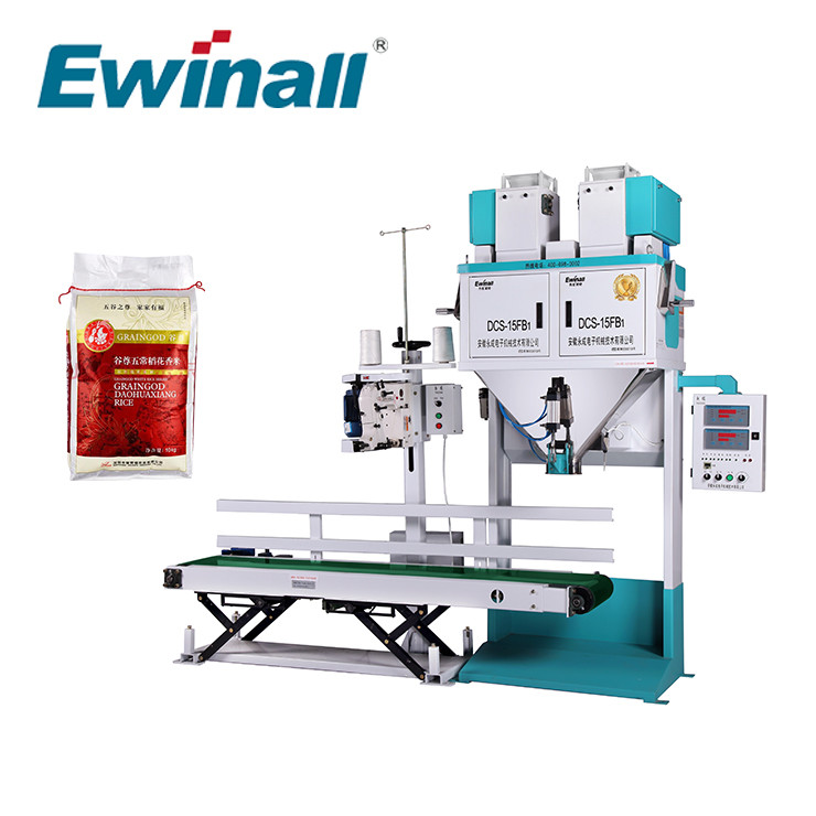 2.5 كجم - 15 كجم آلة تعبئة حبوب الأرز والسكر والحبوب DCS-15FB1 Ewinall